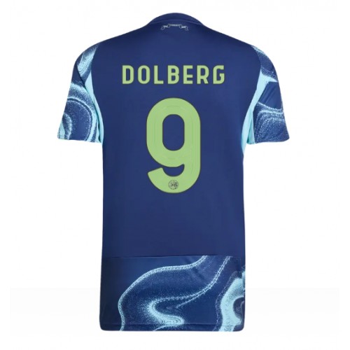 Maglia Calcio Ajax Kasper Dolberg #9 Seconda Divisa 2025-26 Manica Corta